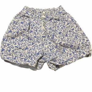 Vintage 90s New Moves Girls Floral Paisley High Rise Shorts Blue White Size 12